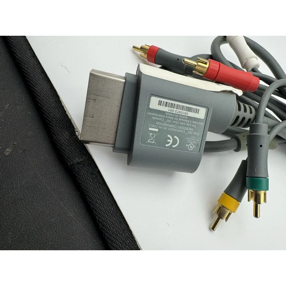 Official Microsoft XBOX 360 COMPONENT HDTV TV AV Cable plus RCA Cable UNTESTED